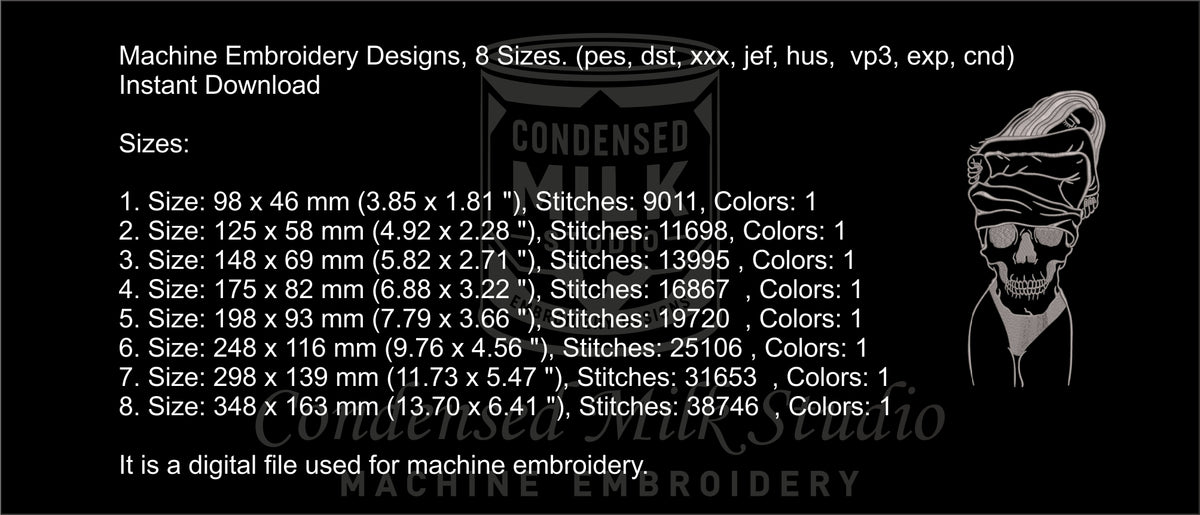 Girl Taking Off Sweater Skull Machine Embroidery Design - Gothic Girl Linework Patch Digital File