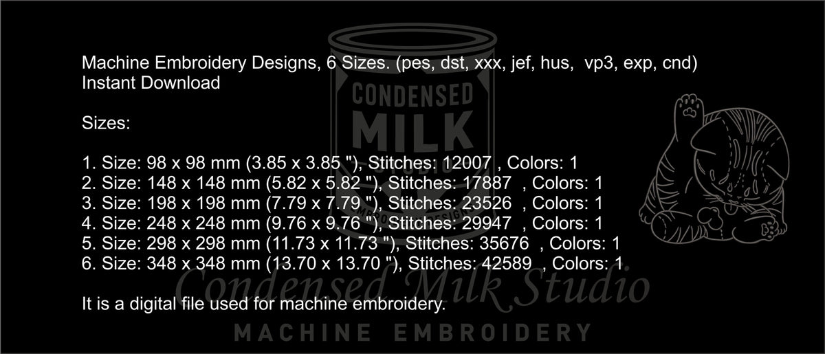 Machine Embroidery Designs. Cat