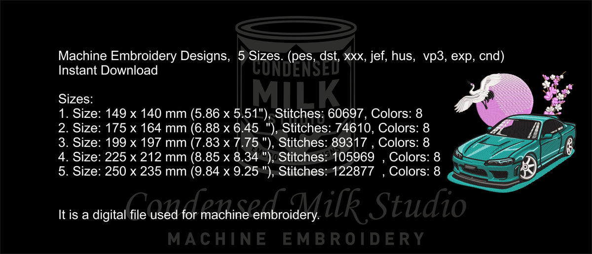 Machine Embroidery Designs, Car Nissan
