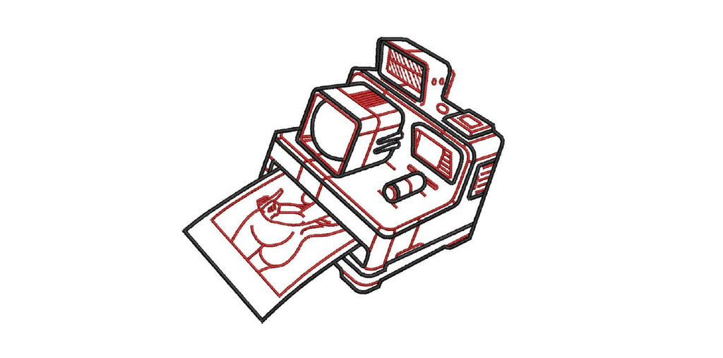 Retro Instant Camera Machine Embroidery Design