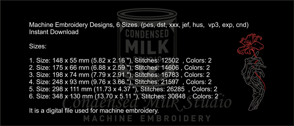 Gothic Romance Flower Patch Digital File