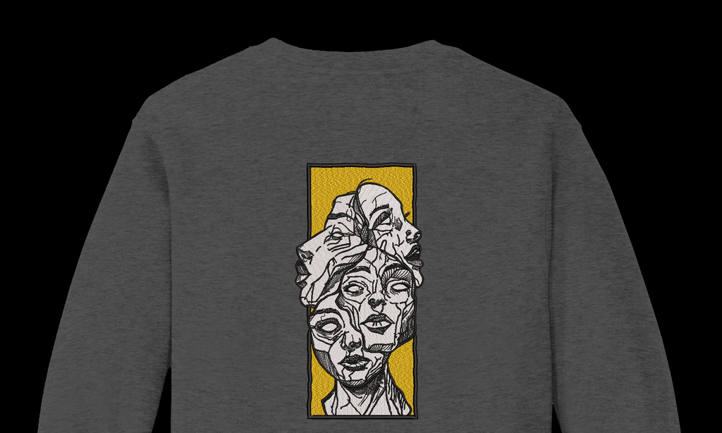 Broken Statue Dark Art Patch Digital File