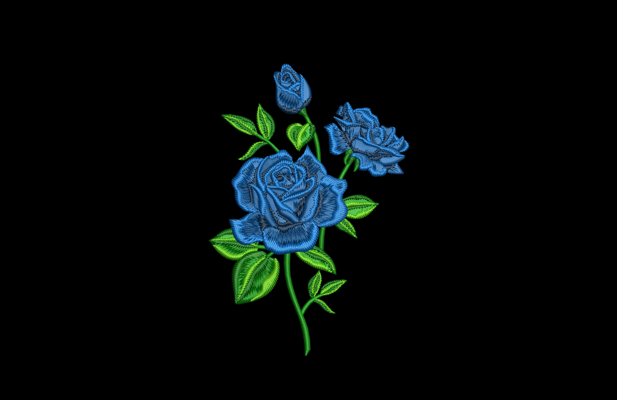 Machine embroidery designs, Rose