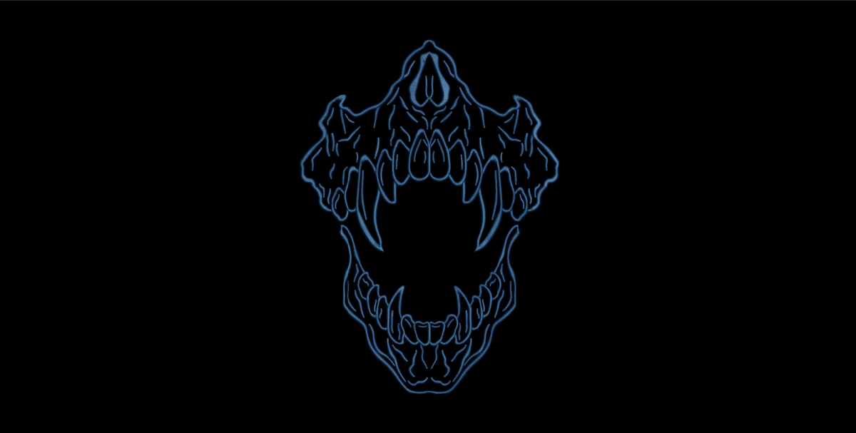Monster Beast Jaws Machine Embroidery Design