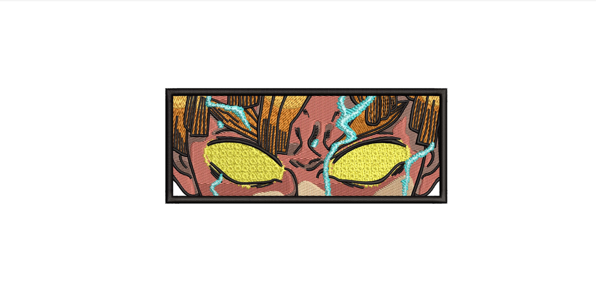 Thunder Slayer Lightning Eyes Machine Embroidery Design