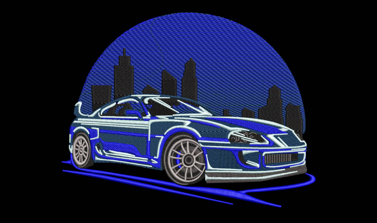 Machine Embroidery Designs, Car Supra