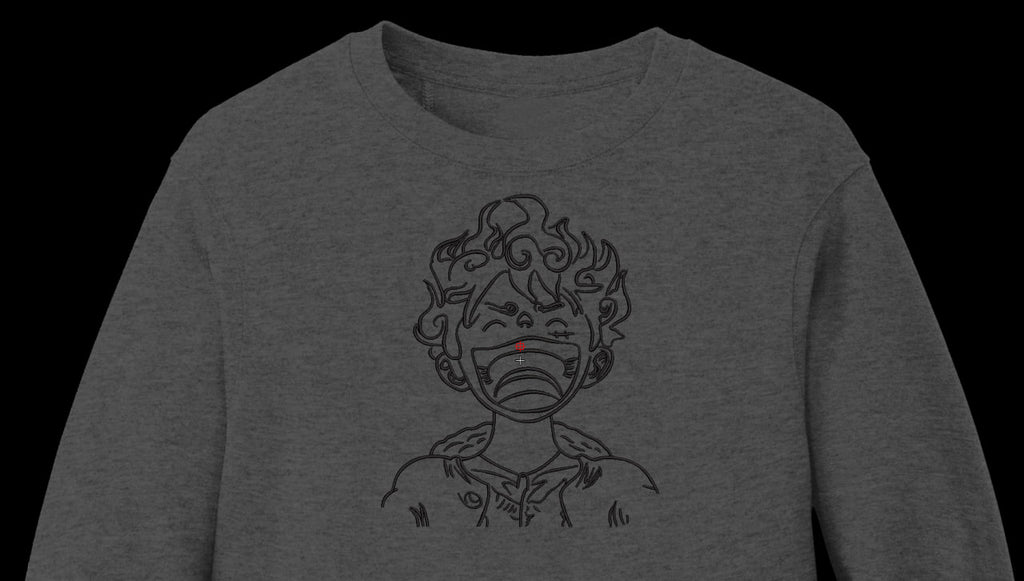 Curly Hair Laughing Hero Machine Embroidery Design