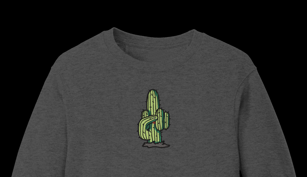 Funny Cactus Middle Finger Machine Embroidery Design - Offensive Desert Plant Patch Digital File