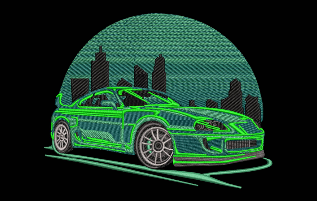 Machine Embroidery Designs, Car Supra