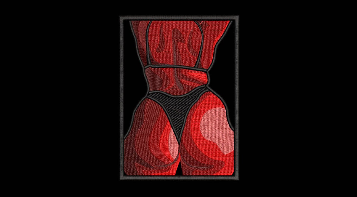 Sensual Woman Silhouette Machine Embroidery Design