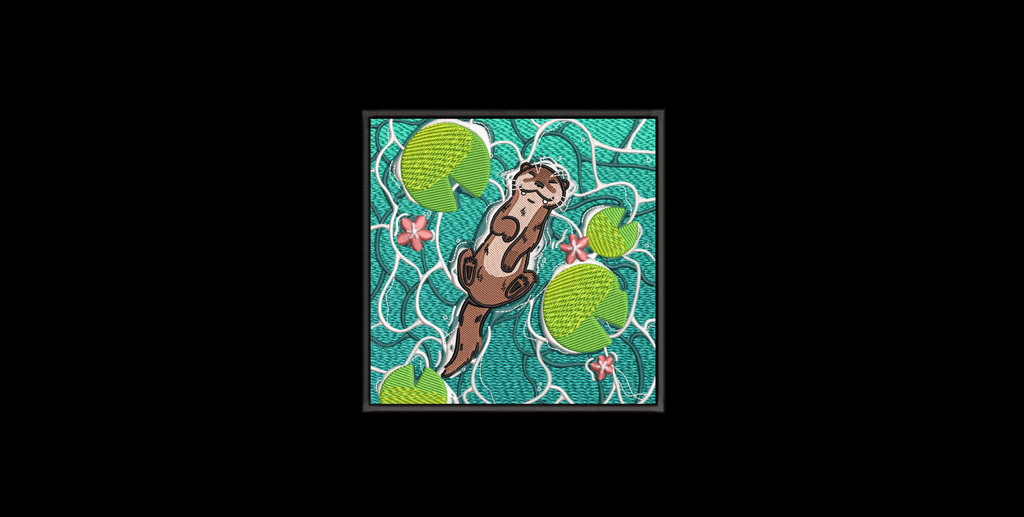 Machine Embroidery Designs.River otter.