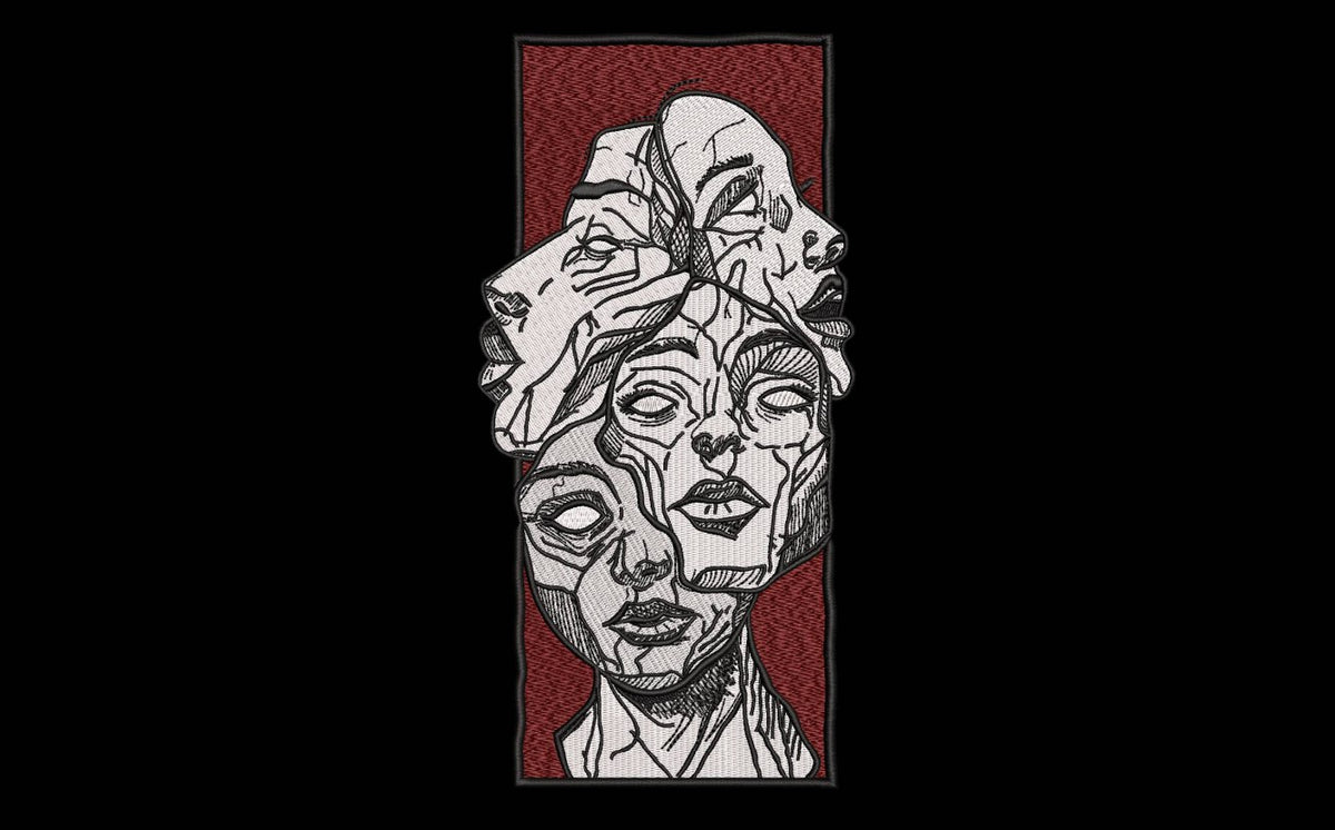 Broken Statue Dark Art Patch Digital File