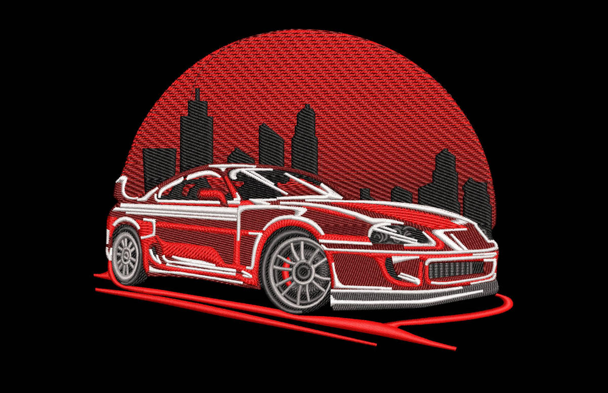 Machine Embroidery Designs, Car Supra