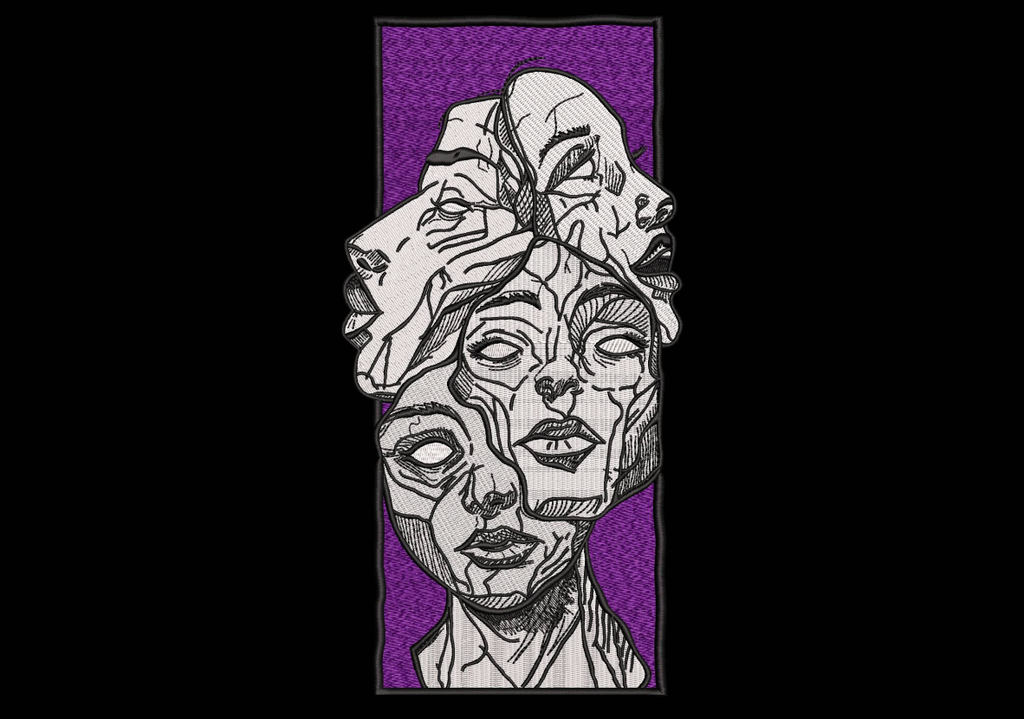 Broken Statue Dark Art Patch Digital File