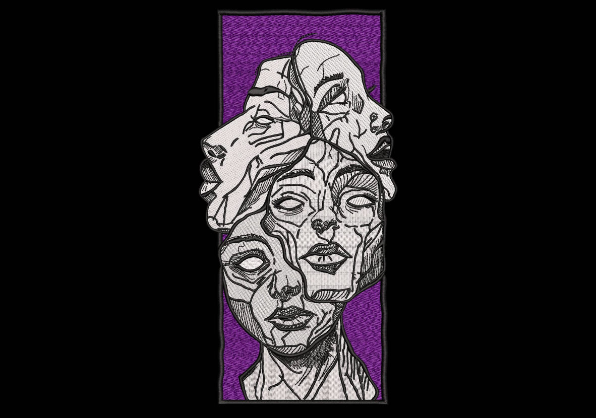 Broken Statue Dark Art Patch Digital File