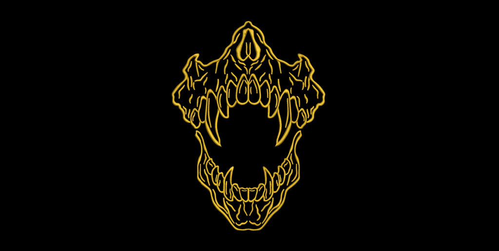 Monster Beast Jaws Machine Embroidery Design
