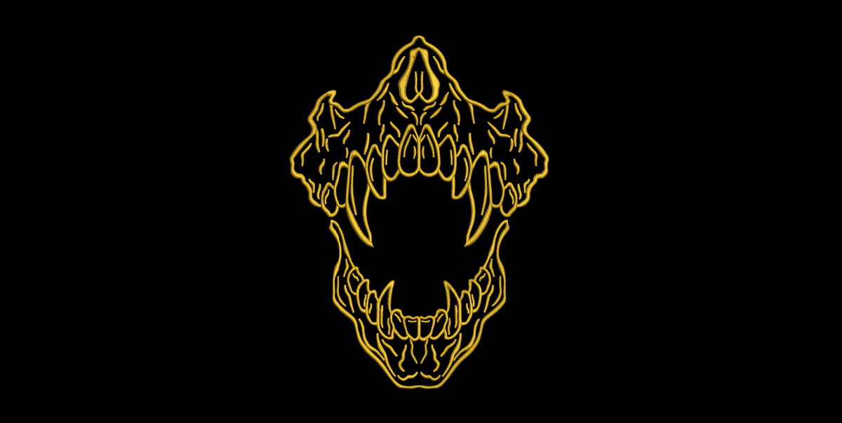 Monster Beast Jaws Machine Embroidery Design