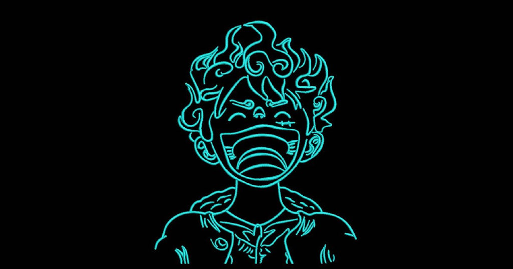 Curly Hair Laughing Hero Machine Embroidery Design