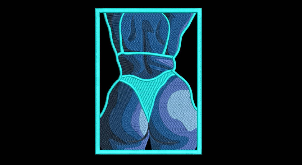 Sensual Woman Silhouette Machine Embroidery Design
