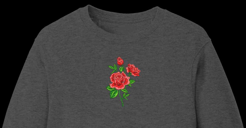 Machine embroidery designs, Rose