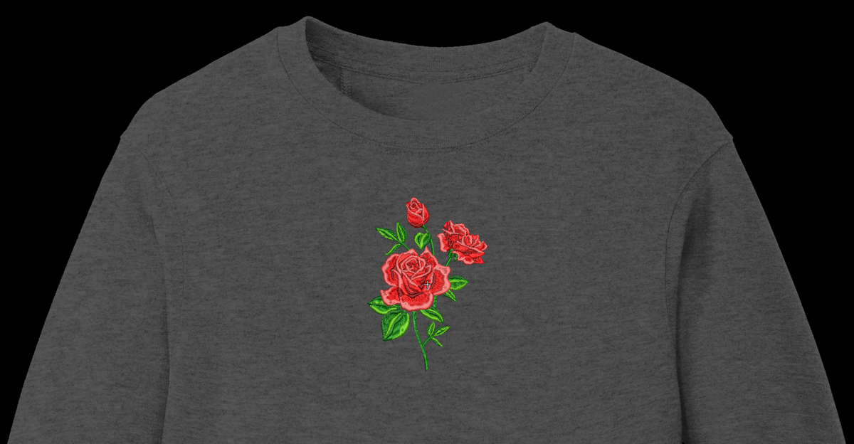 Machine embroidery designs, Rose