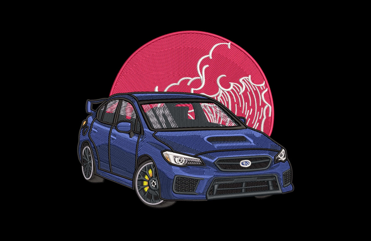 Machine Embroidery Designs.Car Subaru