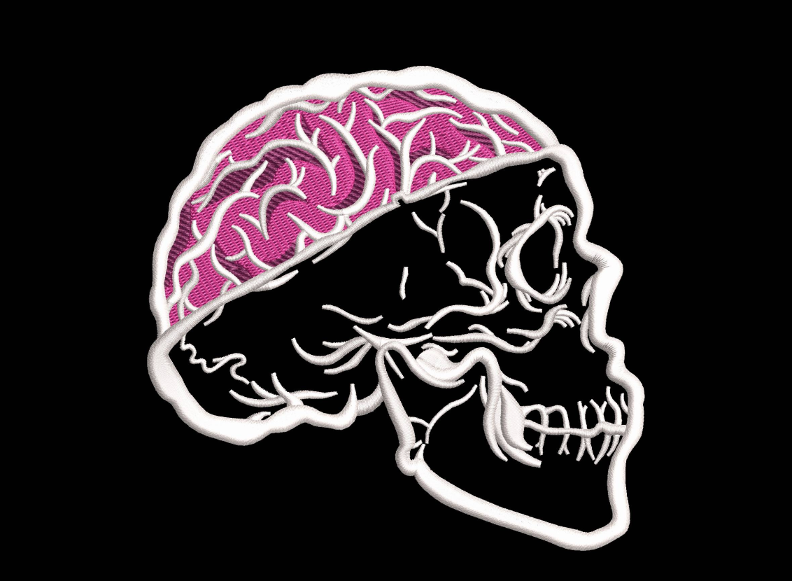 Machine Embroidery Designs.Skull