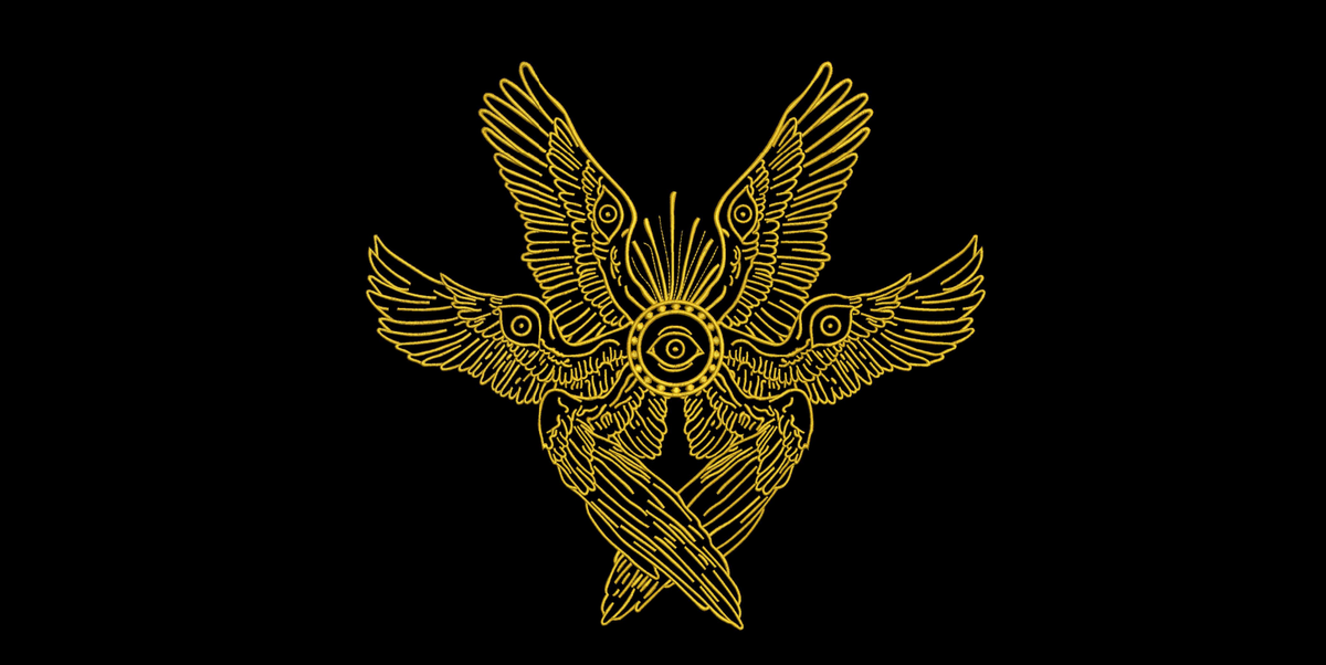 Biblically Accurate Angel Machine Embroidery Design - Six Winged Seraphim Eye Patch Digital File