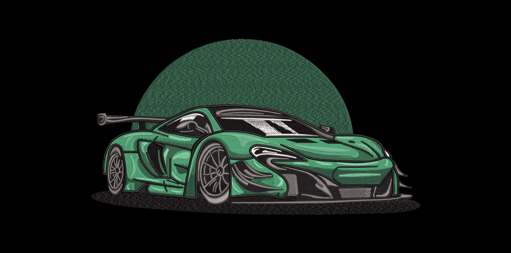 Modern Sports Car Racing Patch Digital File