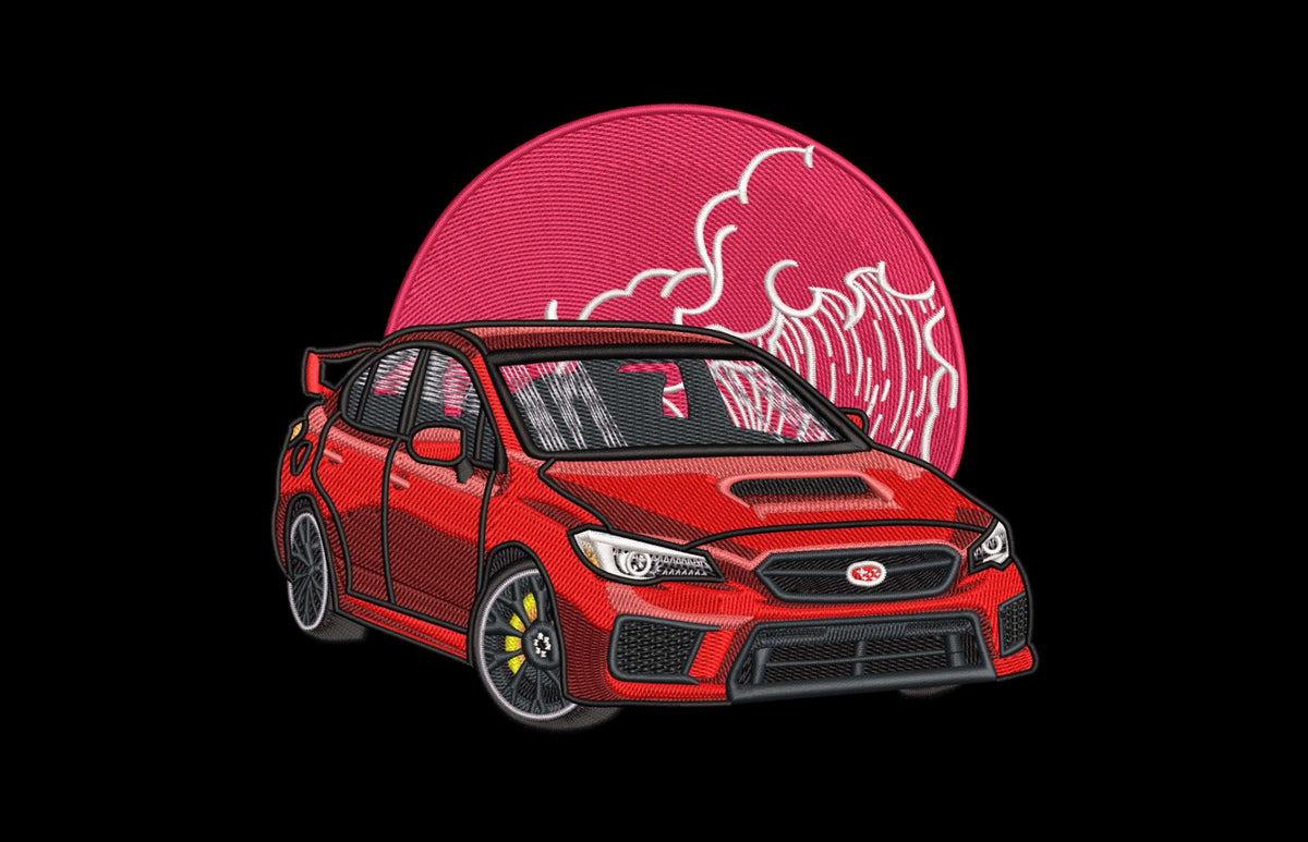 Machine Embroidery Designs.Car Subaru