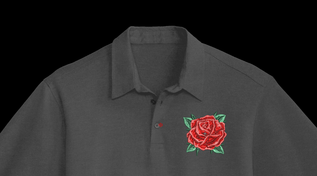Machine embroidery designs, Embroidery rose