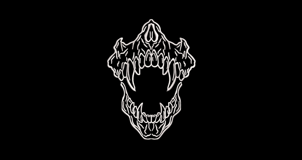 Monster Beast Jaws Machine Embroidery Design