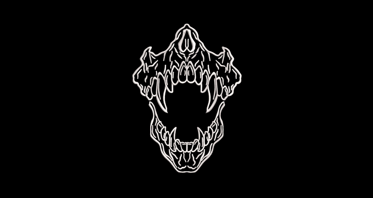 Monster Beast Jaws Machine Embroidery Design