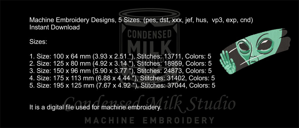 Machine Embroidery Designs. Alien