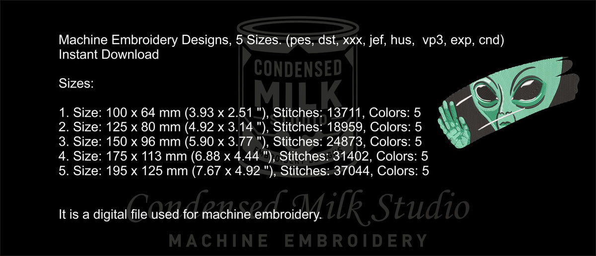 Machine Embroidery Designs. Alien
