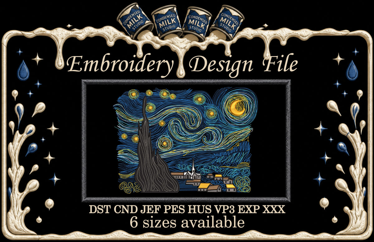 Machine Embroidery Designs. Starry Night