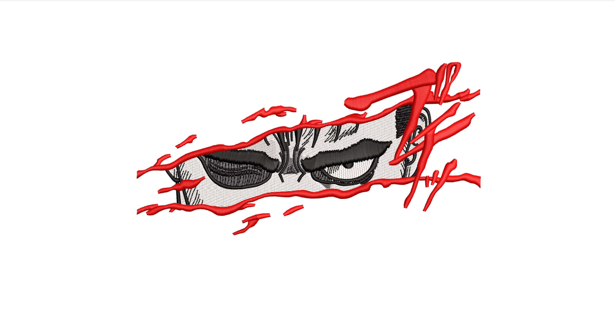 Cursed Warrior Eyes Machine Embroidery Design