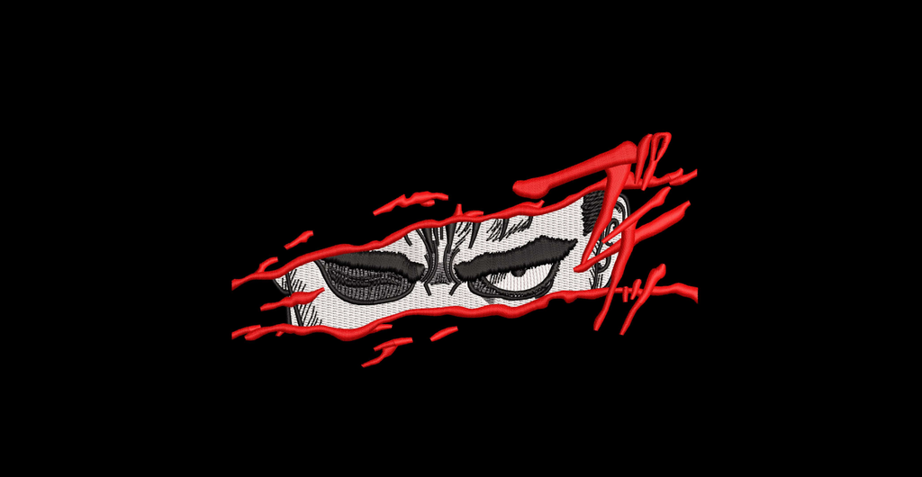 Cursed Warrior Eyes Machine Embroidery Design