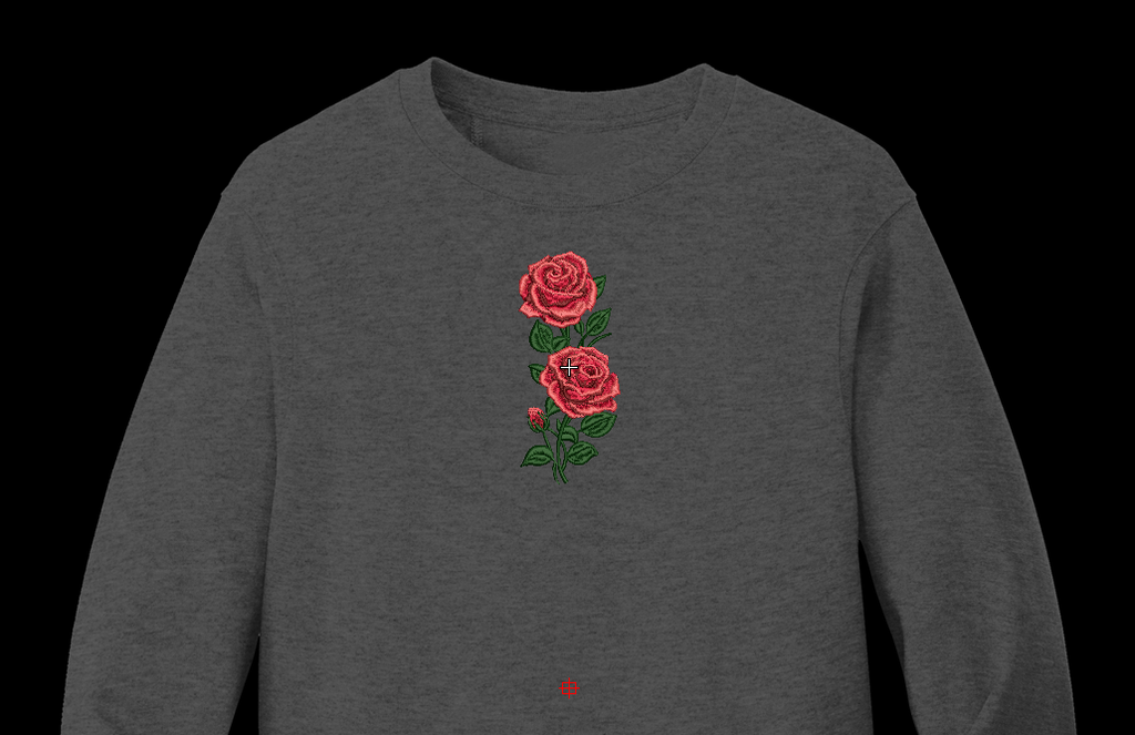 Machine embroidery designs, Embroidery rose