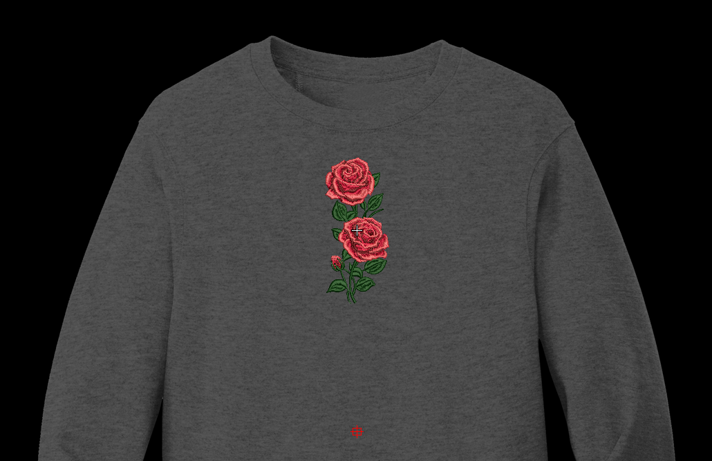 Machine embroidery designs, Embroidery rose