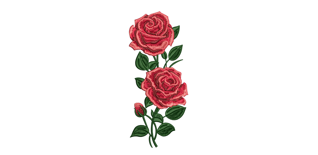 Machine embroidery designs, Embroidery rose