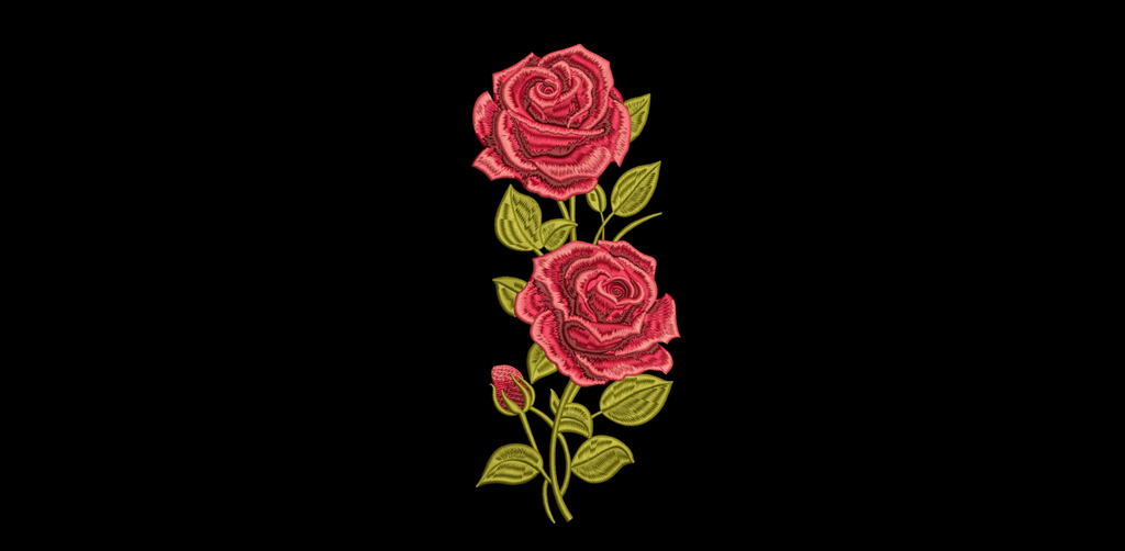 Machine embroidery designs, Embroidery rose