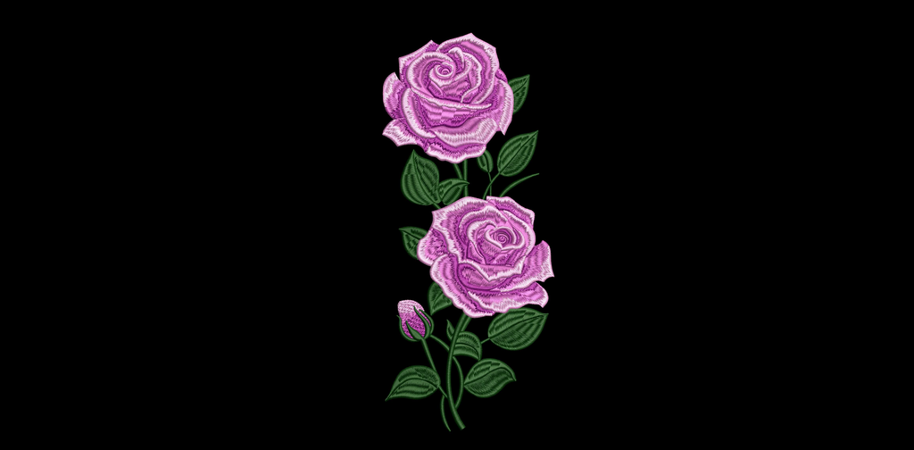 Machine embroidery designs, Embroidery rose