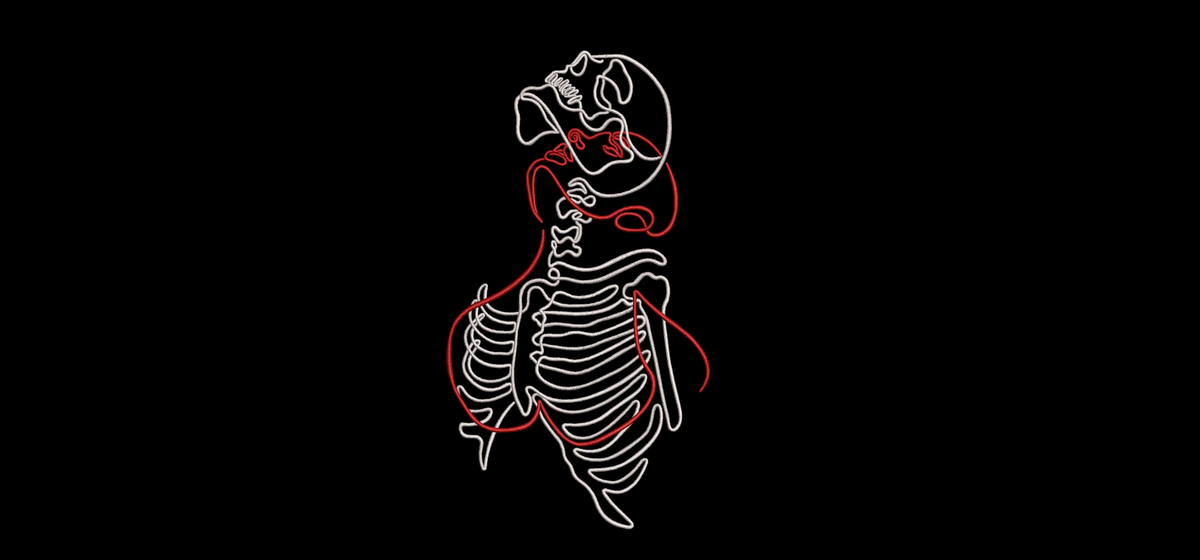 Machine Embroidery Designs.Skeleton