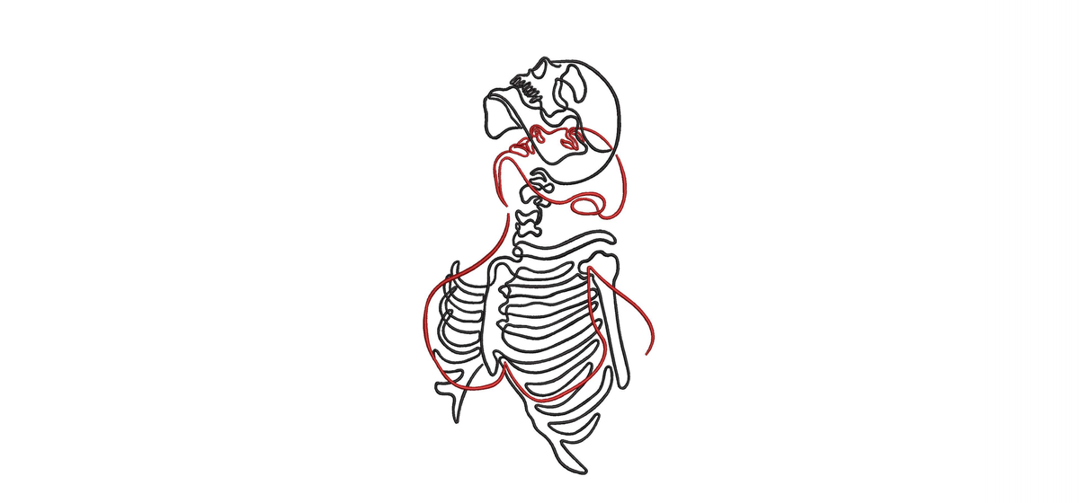 Machine Embroidery Designs.Skeleton