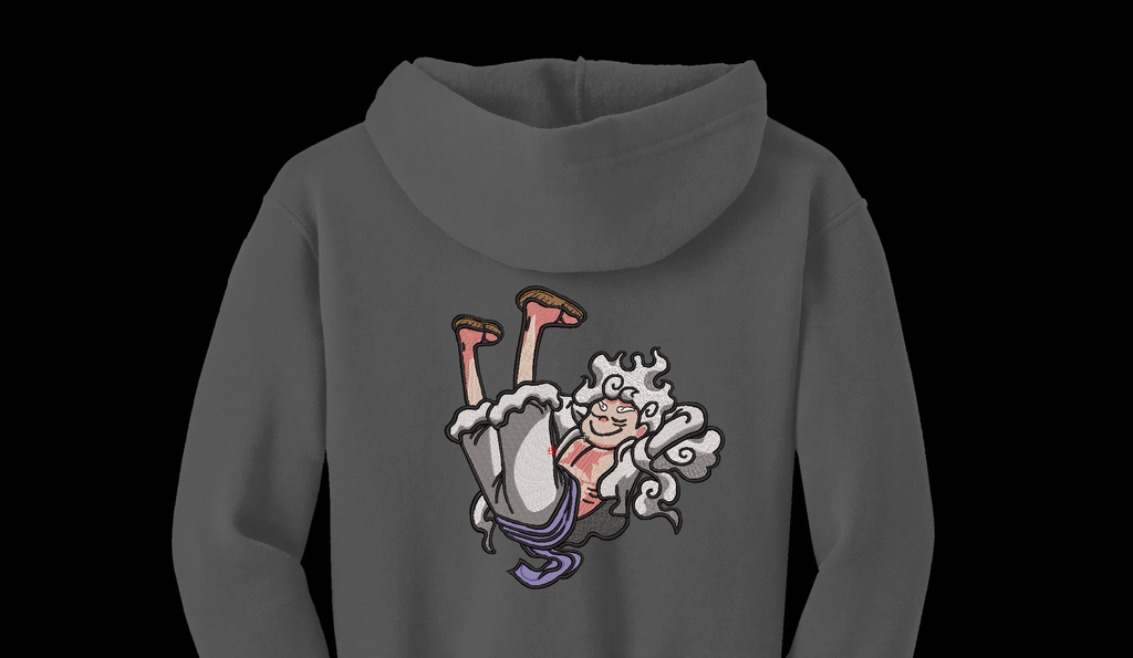 White Cloud Hair Anime Boy Machine Embroidery Design