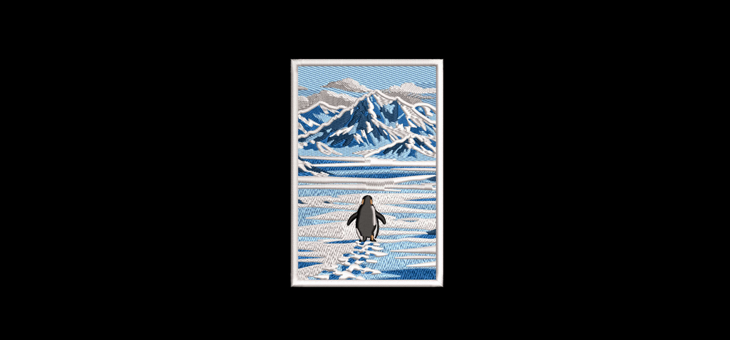 Nihon-ga Antarctic Penguin Mountain Landscape Machine