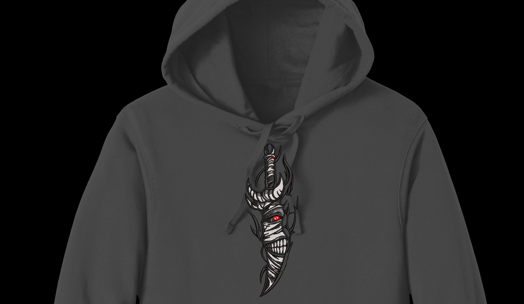 Anime Cursed Shadow Dagger Machine Embroidery Design