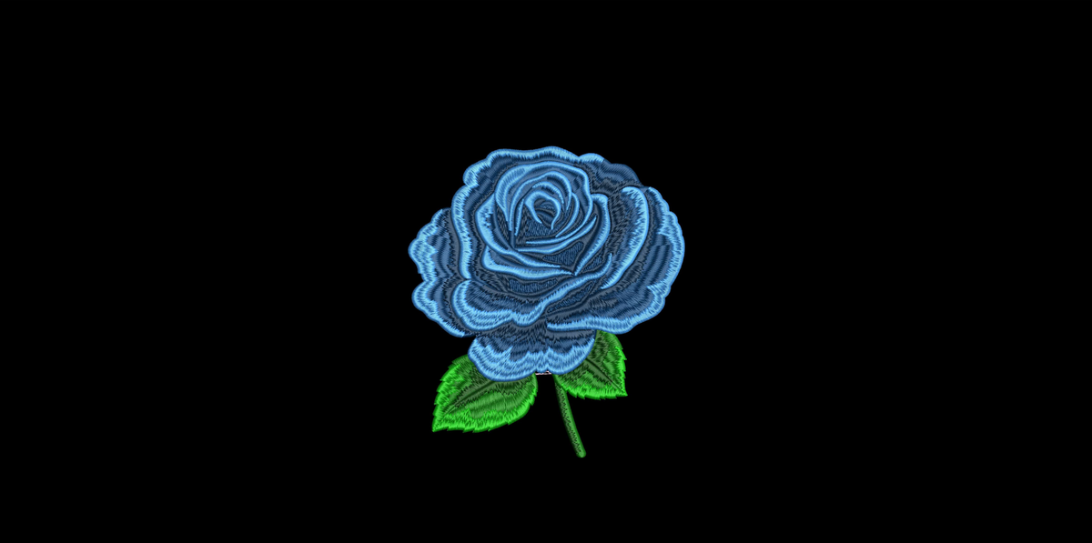 Machine embroidery designs, Embroidery rose