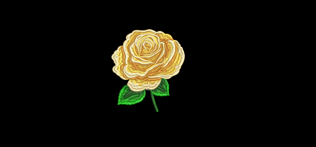 Machine embroidery designs, Embroidery rose